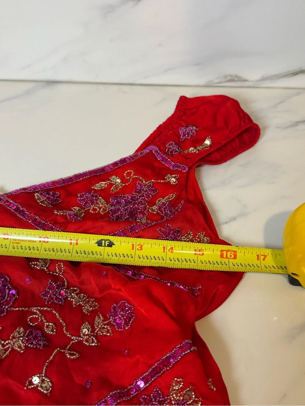 Free people red beaded fairy core dress